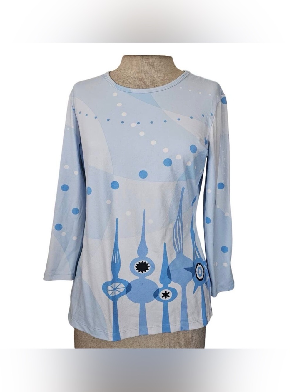 J McLaughlin Light Blue Long-Sleeve Top